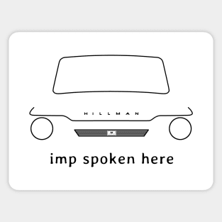 Hillman Imp 1960s British classic car "imp spoken here" black Sticker